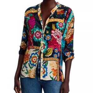 NWT   Johnny Was The Oversized Audrey Silk Shirt